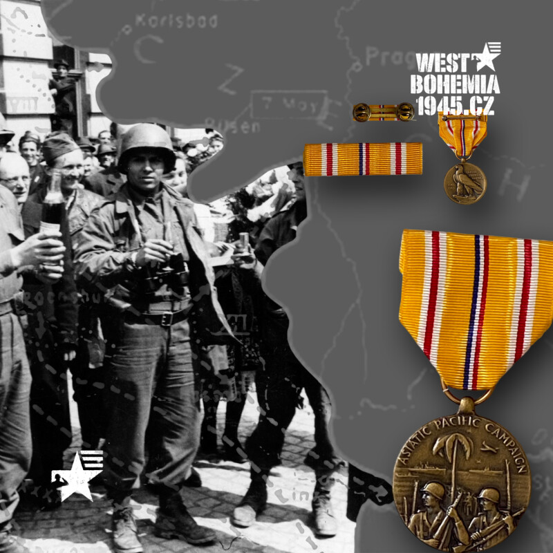 Originální medaile se stužkou ASIATIC - PACIFIC CAMPAIGN MEDAL